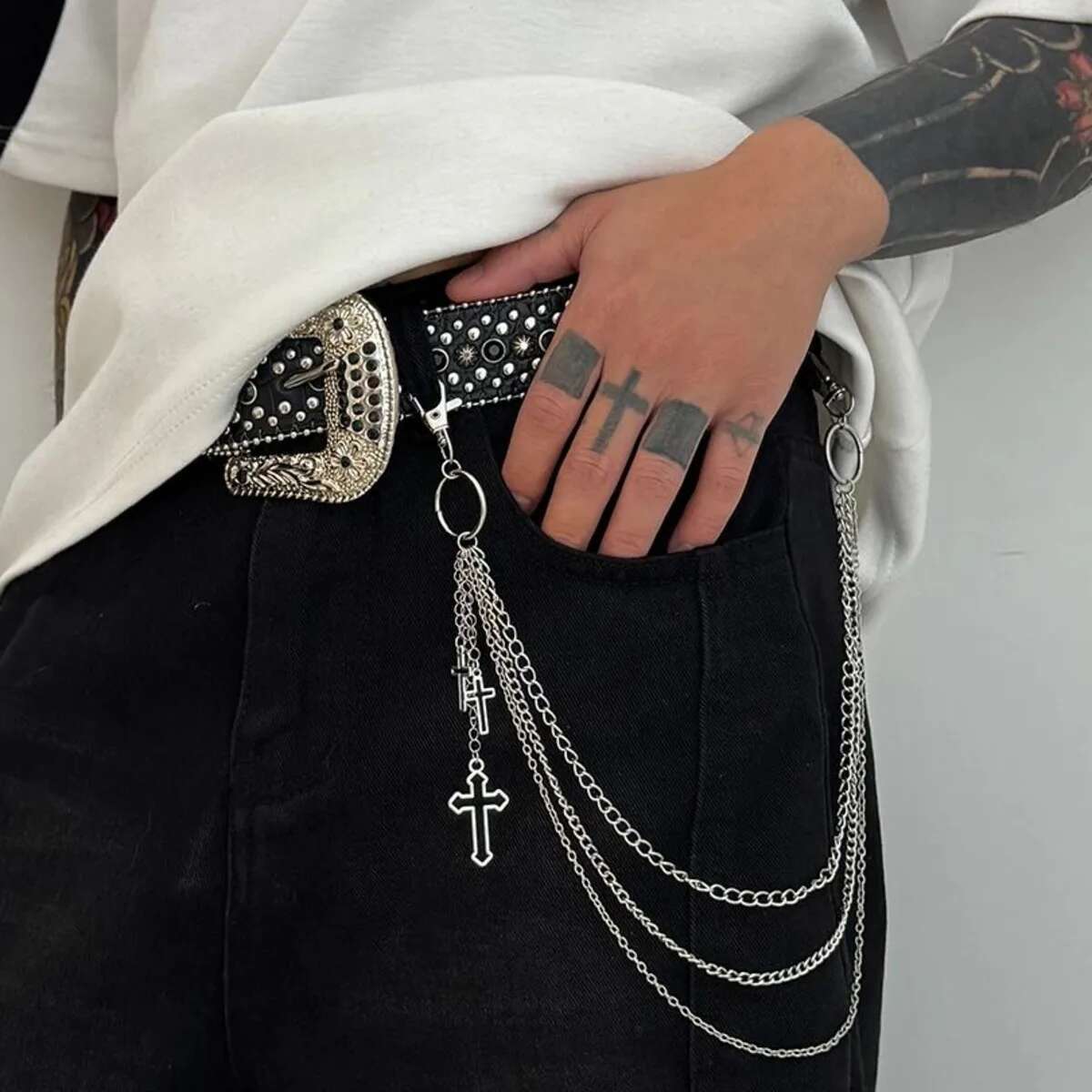 Body Jewelry Men - Ingemark Trendy Creative Cross Pendant Wallet