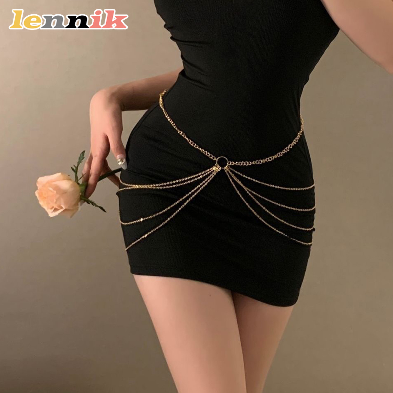 Body Jewelry Chains - LENNIK Tassel Metal Multi-Layer Waist Chain,