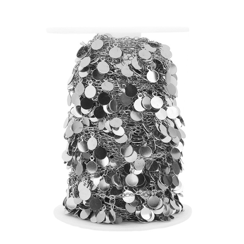 Body Jewelry Chains - 1 Meter Stainless Steel 6mm Disc