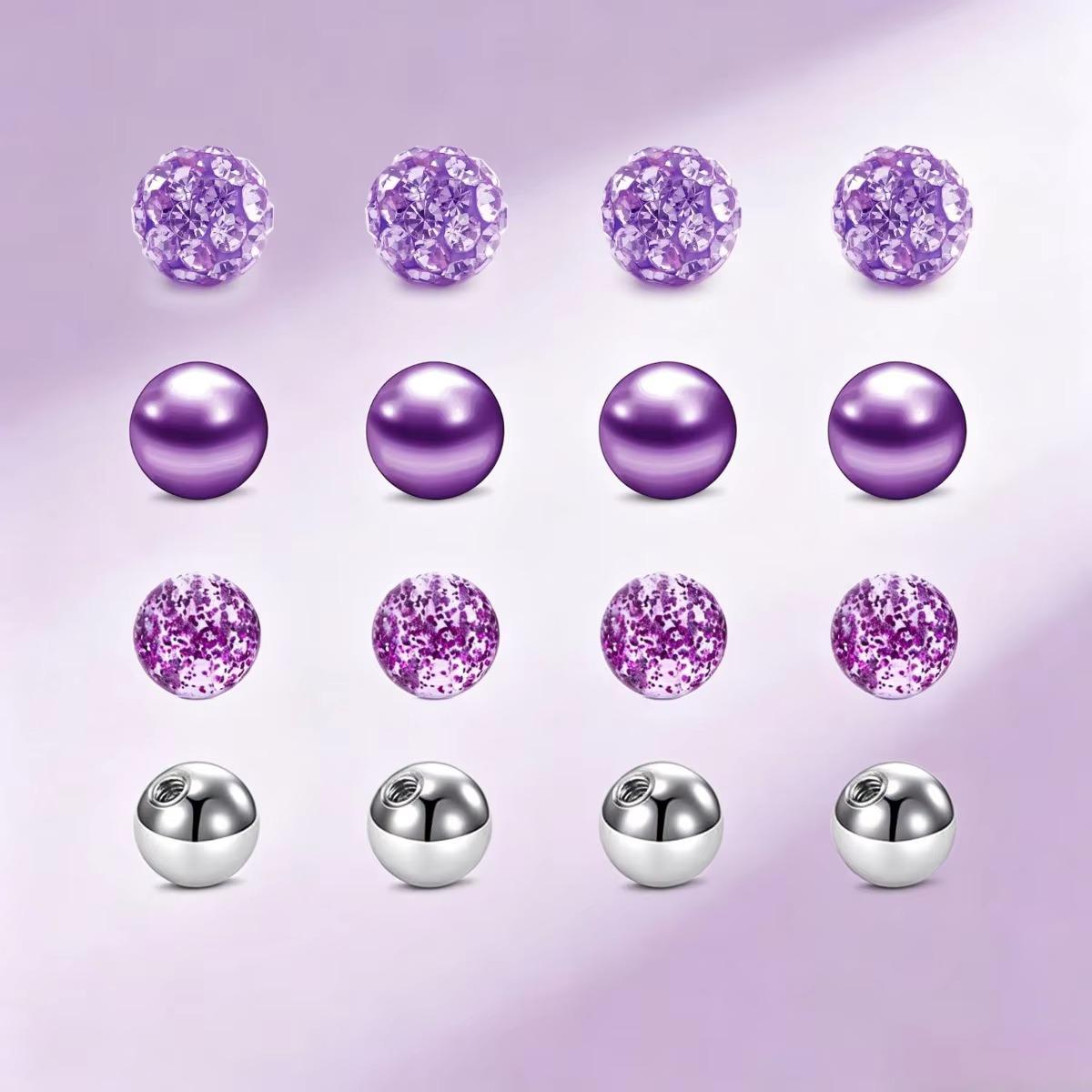 Body Jewelry Replacement Ball - 16pcs Mixed Colors Replacement Ball for