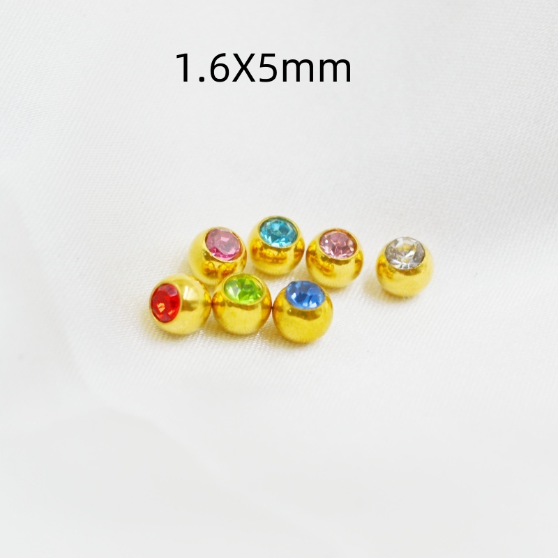 Body Jewelry Replacement Ball - 50pcs/lot Crystal Gems Ball Replacement Body