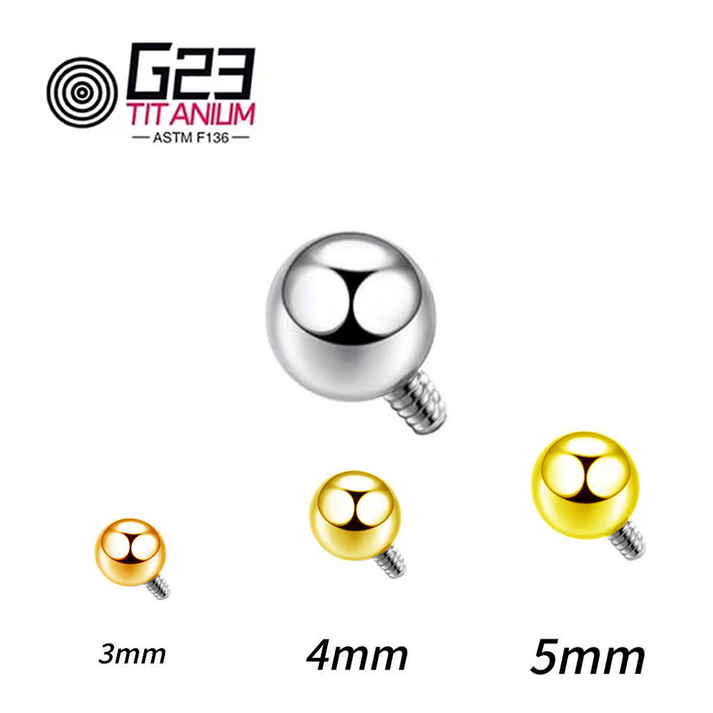 Body Jewelry Replacement Ball - Wholesale 10/50pcs Titanium 14G 16G External