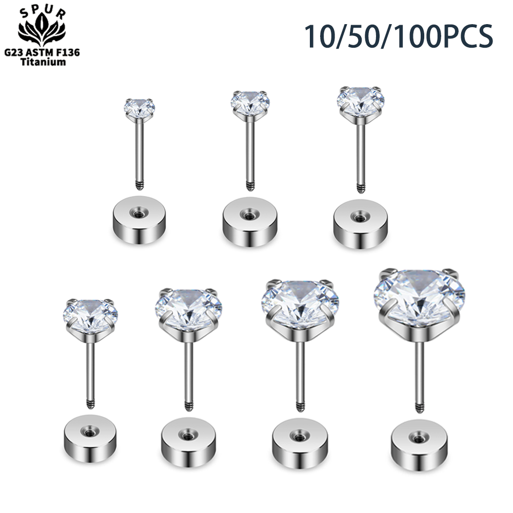 Body Jewelry Hypoallergenic - 10/50/100PCS 316L Medical Stainless Steel Ear