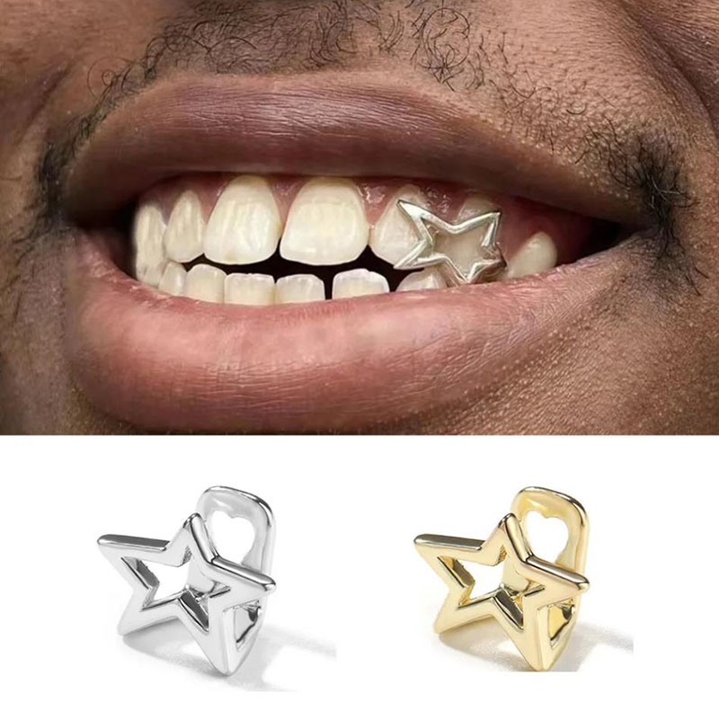 Body Jewelry Men - Halloween Irregular Hollow Pentagram Star Teeth