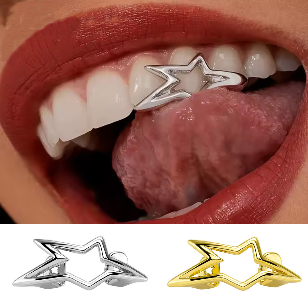 Body Jewelry Men - YOUNGX Cyber Punk Irregular Hollow Star