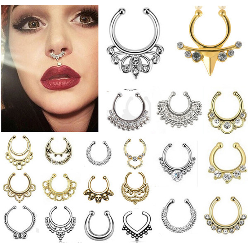 Body Jewelry Nose Studs - Indian Crystal Snag In The Nose