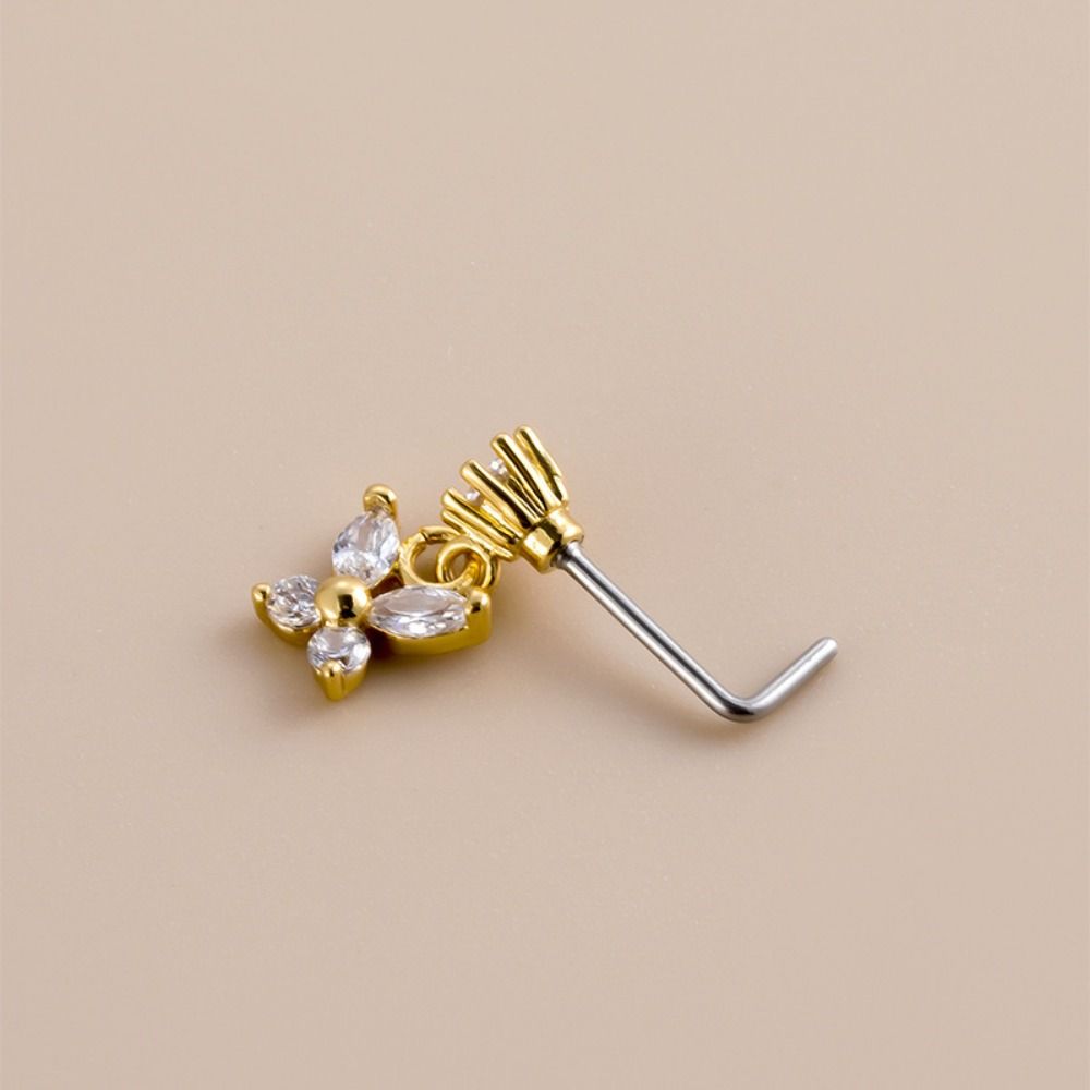 Body Jewelry Nose Studs - Stainless Steel Piercing Nose Studs Crystal