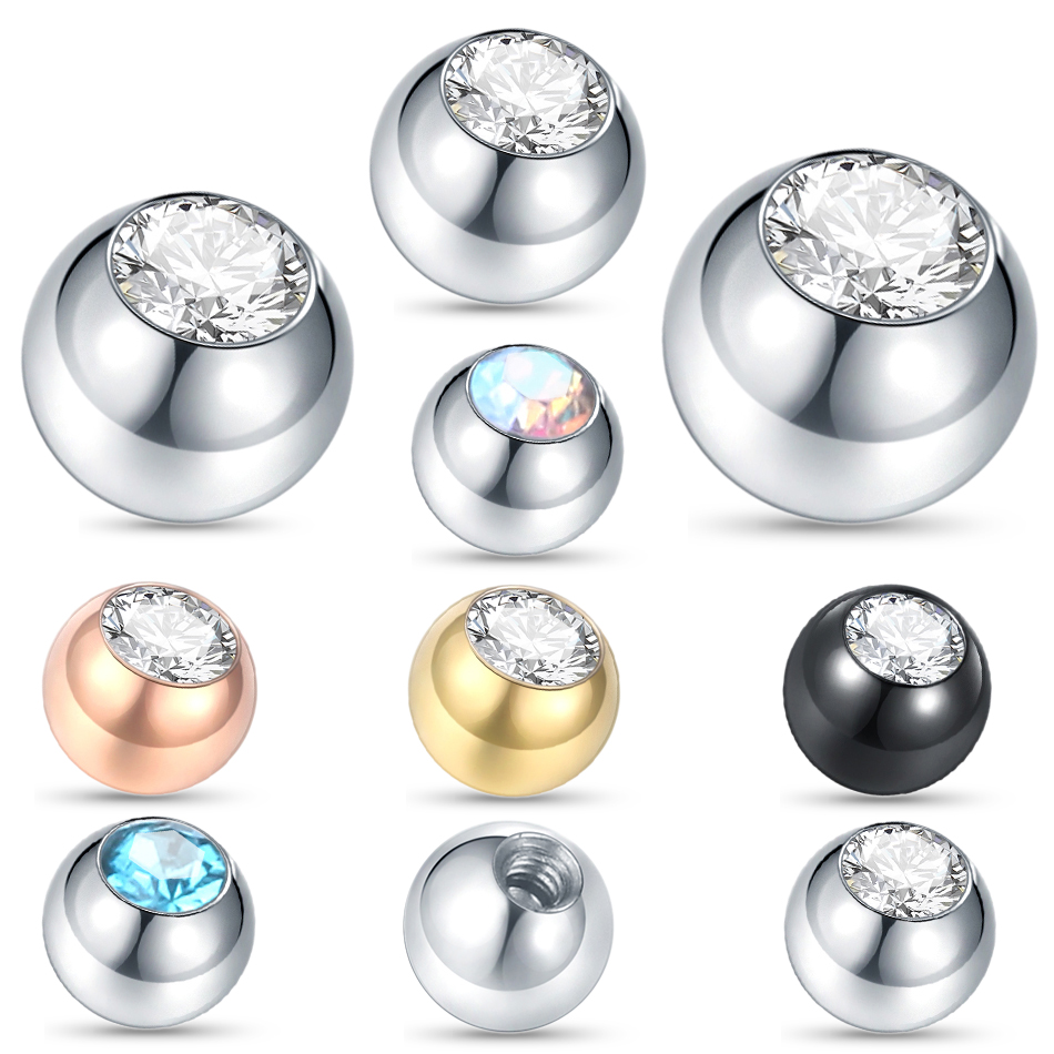 Body Jewelry Replacement Ball - 10PC Stainless Steel Screw Balls Replacement