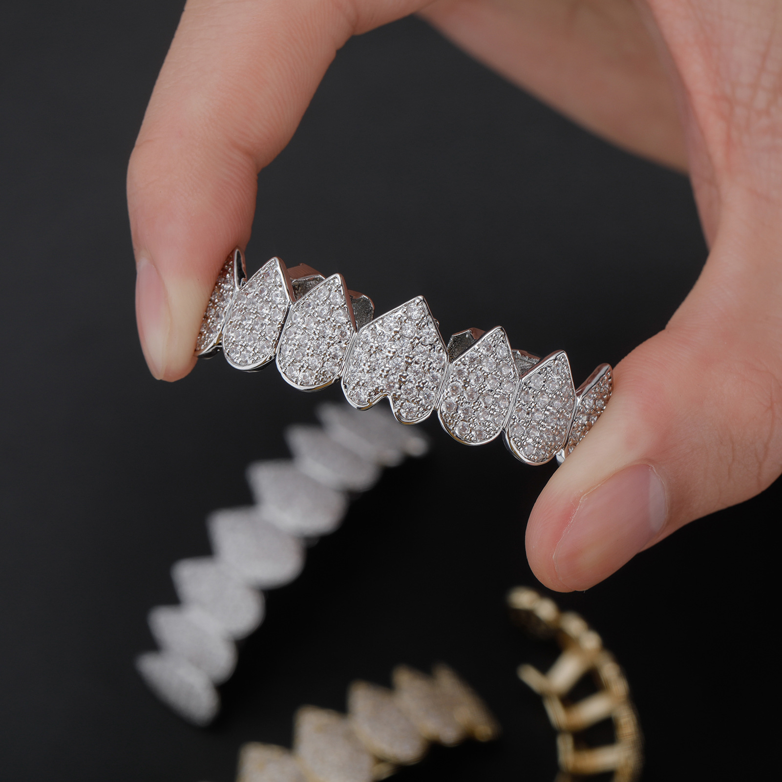 RACHELZ Hip Hop 8/8 Iced Out C - Body Jewelry Men review and price
