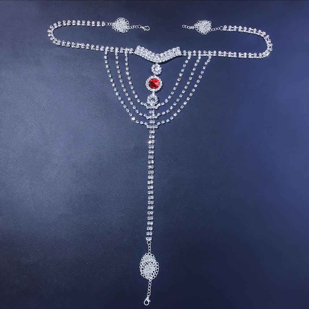 Sexy Body Chain Lingerie Red C - Body Jewelry Chains review and price