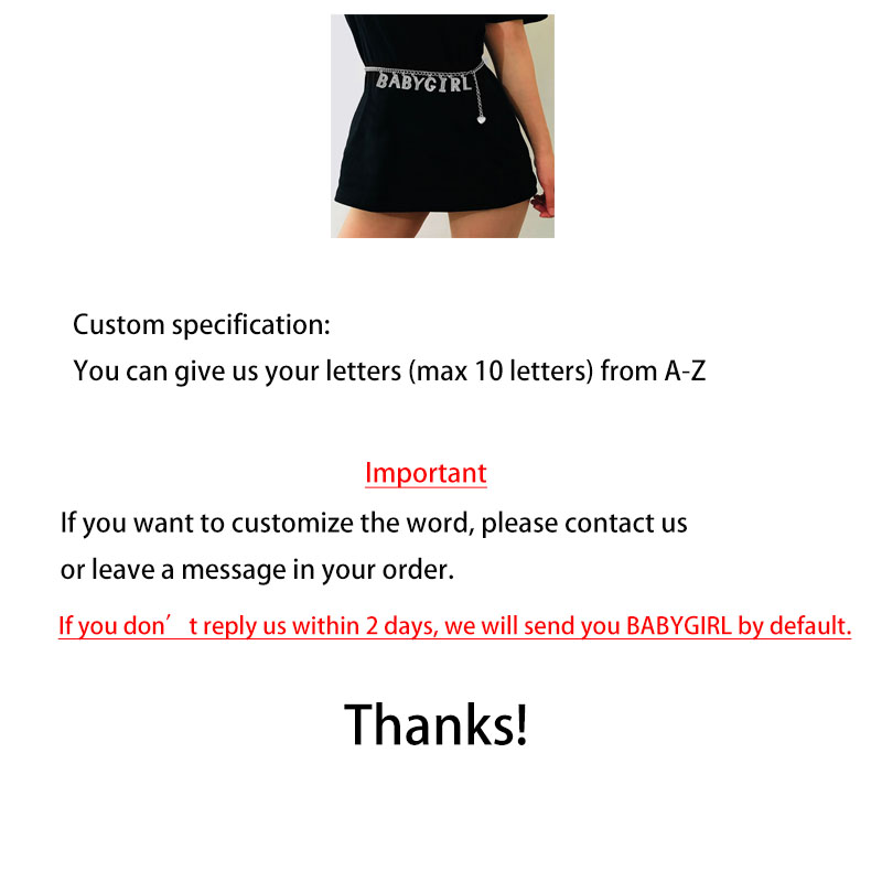 Custom Rhinestone Letters Baby - Body Jewelry Chains review and price