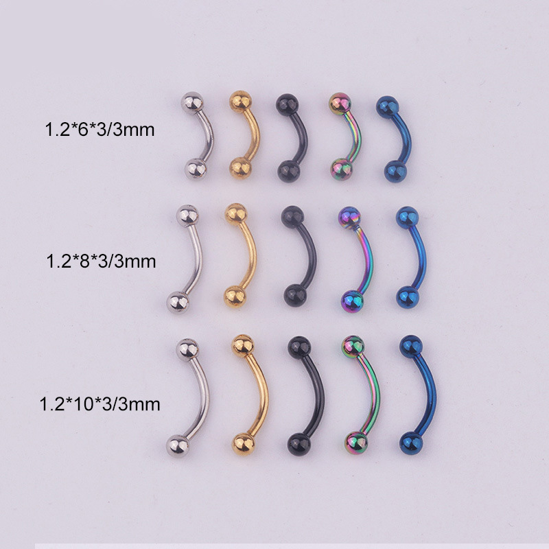 5pcs/lot 16G 316L Stainless St - Eyebrow Curved Barbell review and price