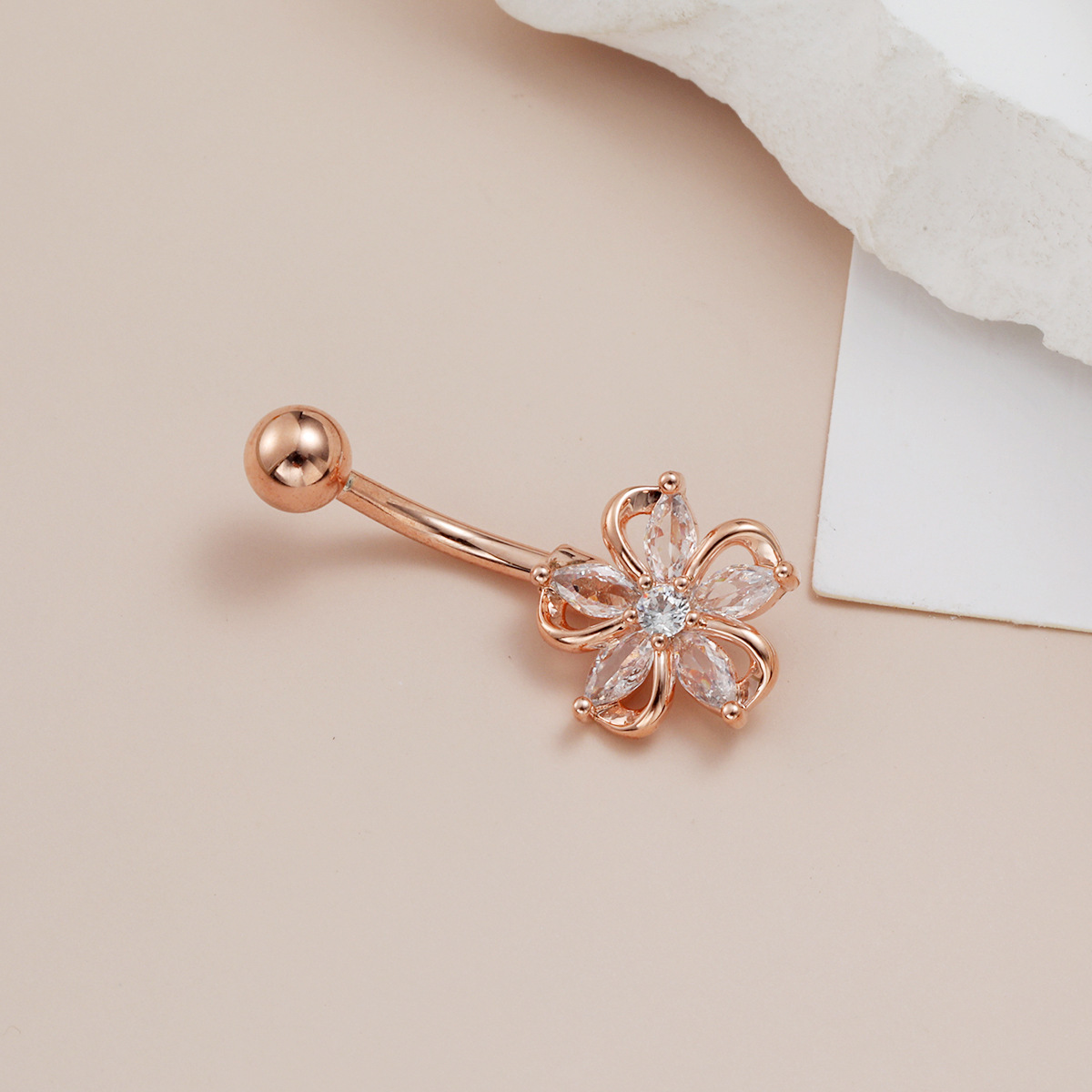 1pc Inlaid Artificial Zircon C - Body Jewelry Hypoallergenic review and price