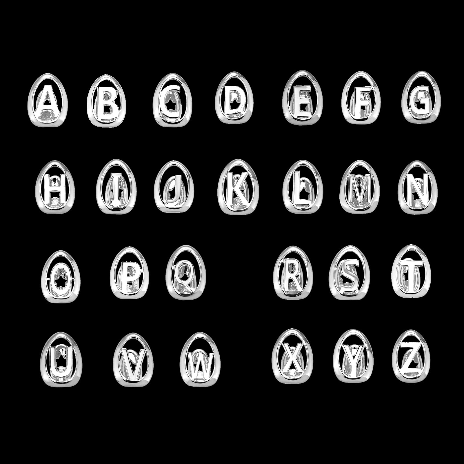 YOUNGX 26 Initial Letters Holl - Body Jewelry Men review and price