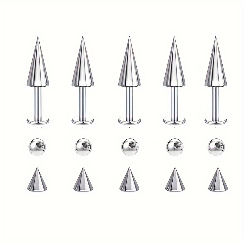 5pcs Spikes Punk Fashion Stain - Body Jewelry Replacement Ball review and price