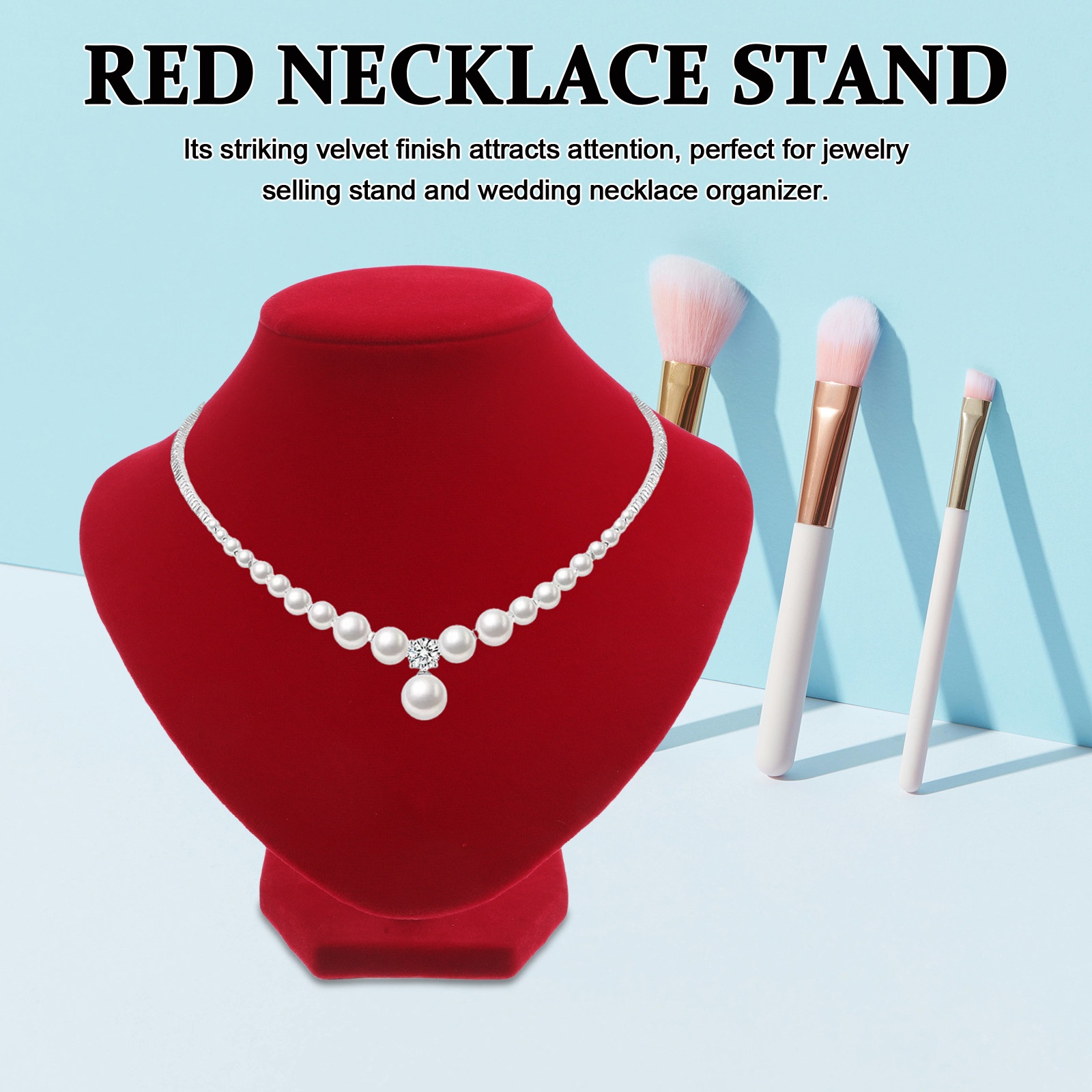 Red Necklace Display Bust Stan - Body Jewelry Shop review and price