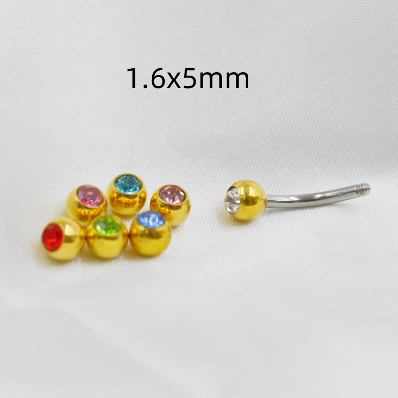 50pcs/lot Crystal Gems Ball Re - Body Jewelry Replacement Ball review and price