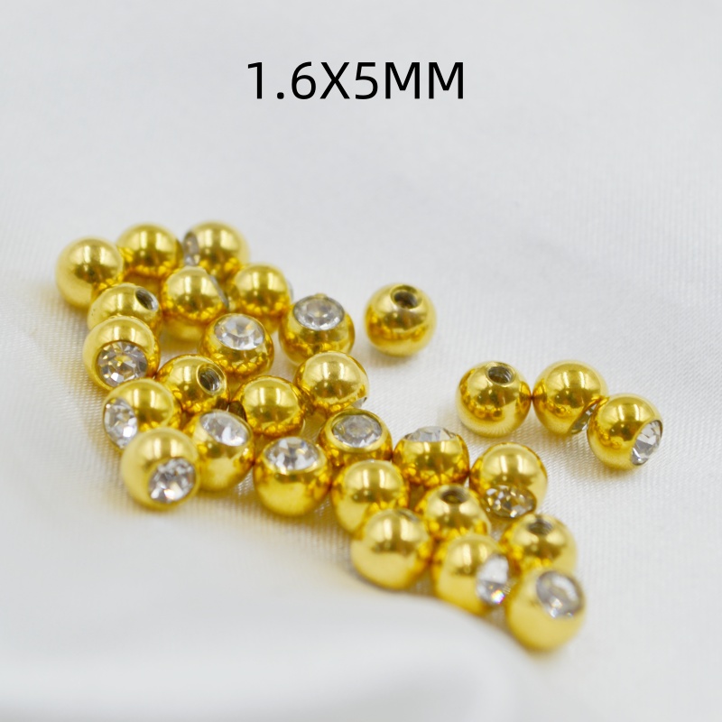 50pcs/lot Crystal Gems Ball Re - Body Jewelry Replacement Ball review and price