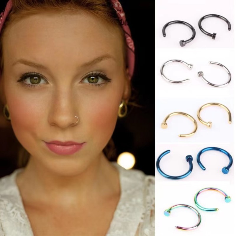 6pcs/lot Punk Jewelry Fake Nos - Body Jewelry Nose Studs review and price