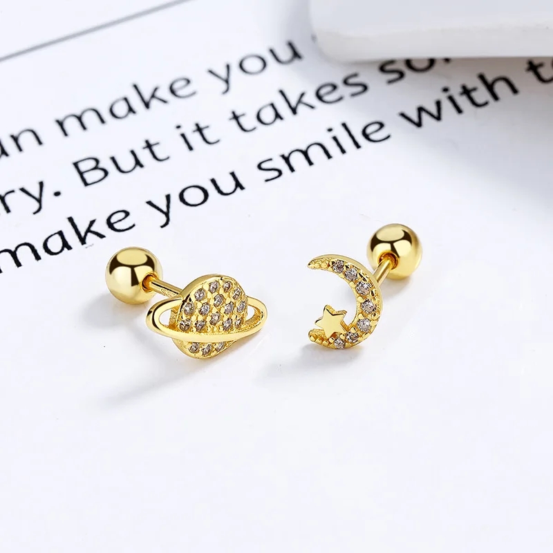 Gold Color Cubic Zirconia Stud - Body Jewelry Hypoallergenic review and price