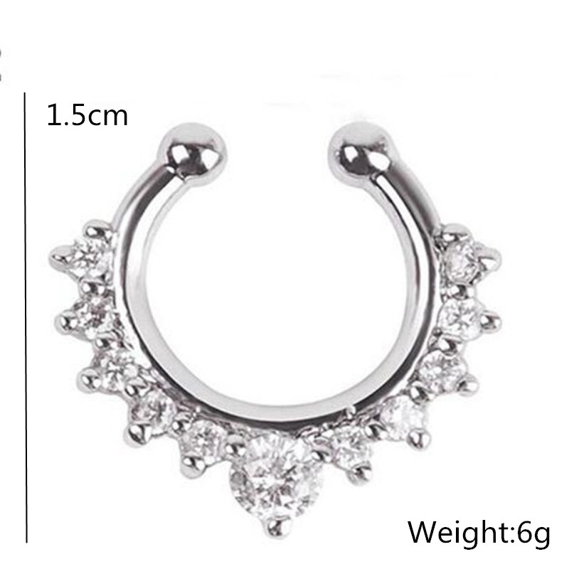 1PC U-Shape Nose Clip Fake Nos - Body Jewelry Nose Studs review and price