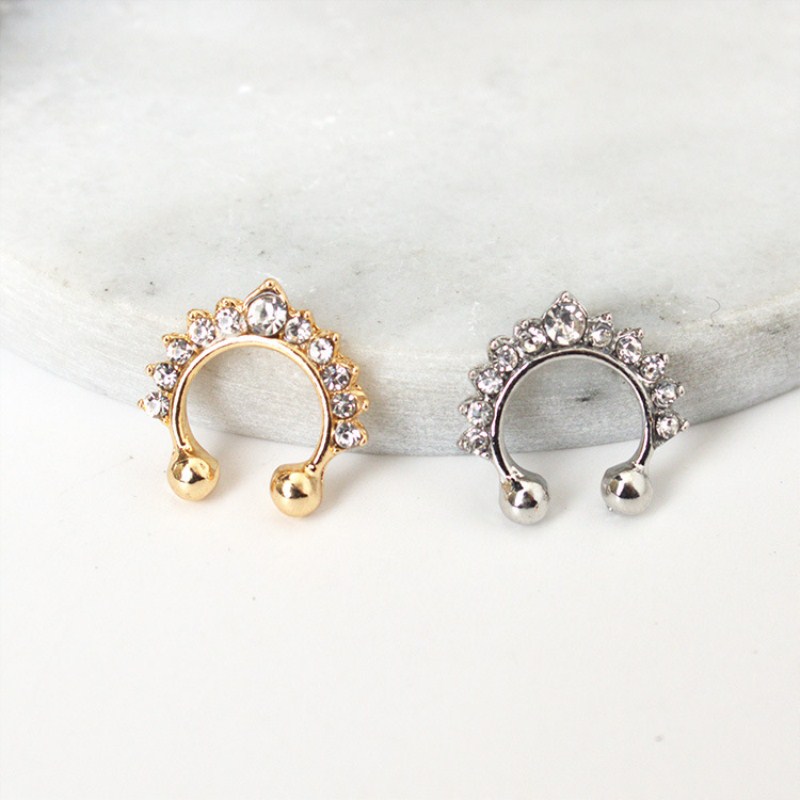 1PC U-Shape Nose Clip Fake Nos - Body Jewelry Nose Studs review and price