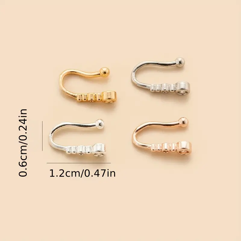 1pc U-Shape Non-Piercing Nose  - Body Jewelry Nose Studs review and price