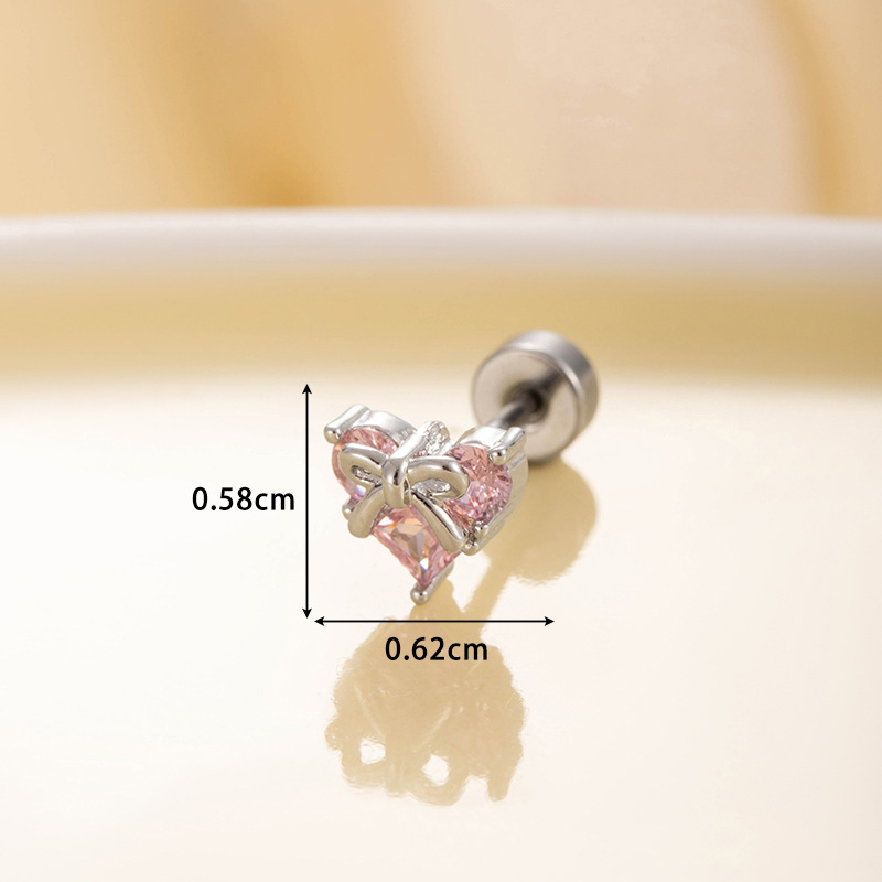20G Heart Cubic Zirconia Ear S - Body Jewelry Hypoallergenic review and price