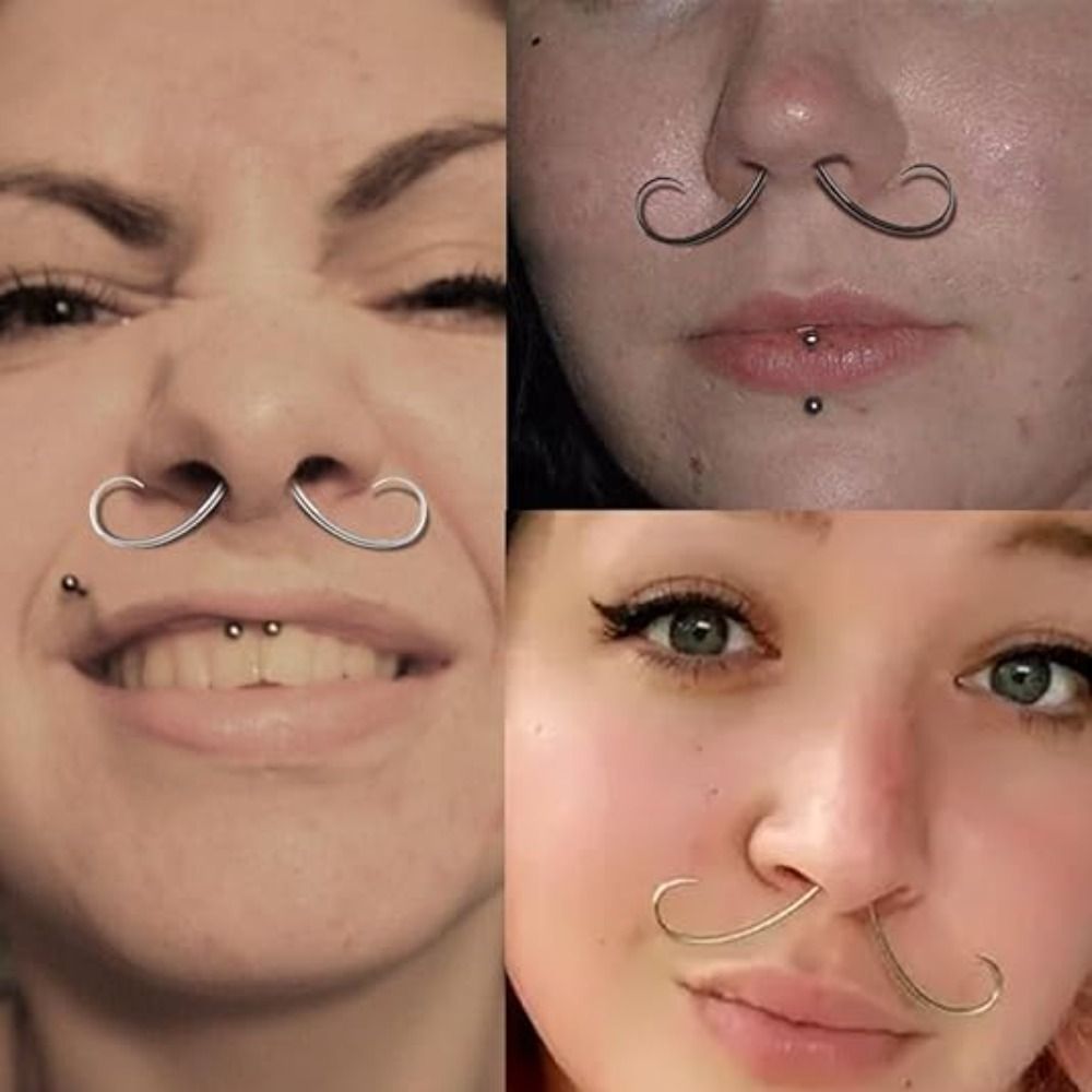 Piercing Jewelry Mustache Sept - Body Jewelry Nose Studs review and price