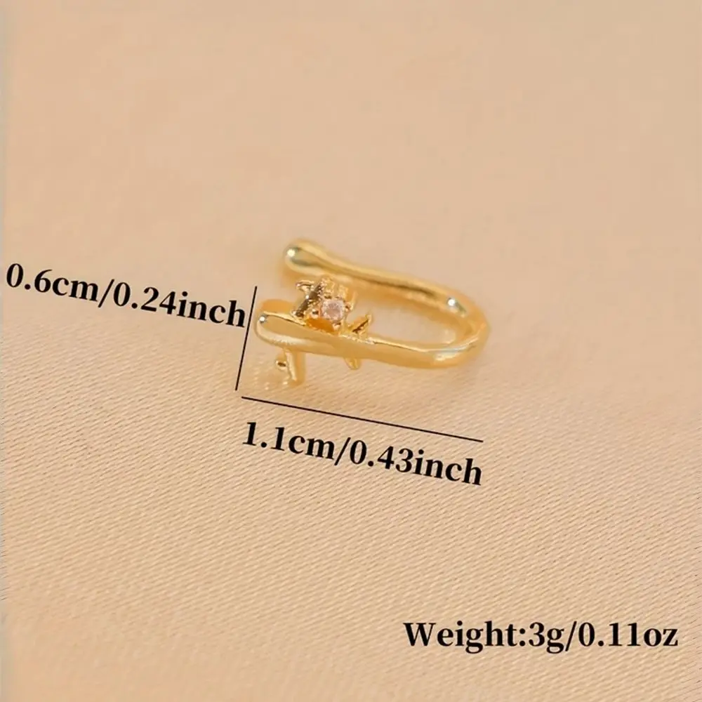 1PC Airplane Design No Piercin - Body Jewelry Nose Studs review and price