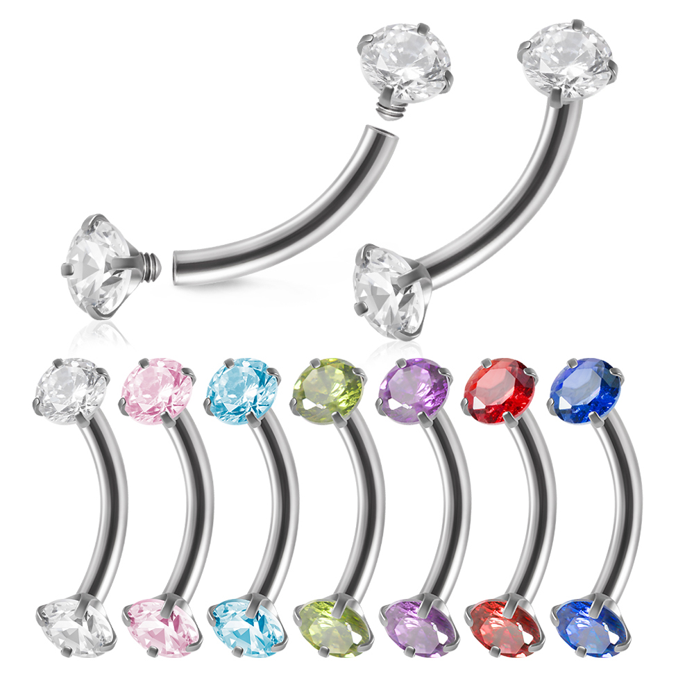 1pc Surgical Steel Internally  - Eyebrow Curved Barbell review and price