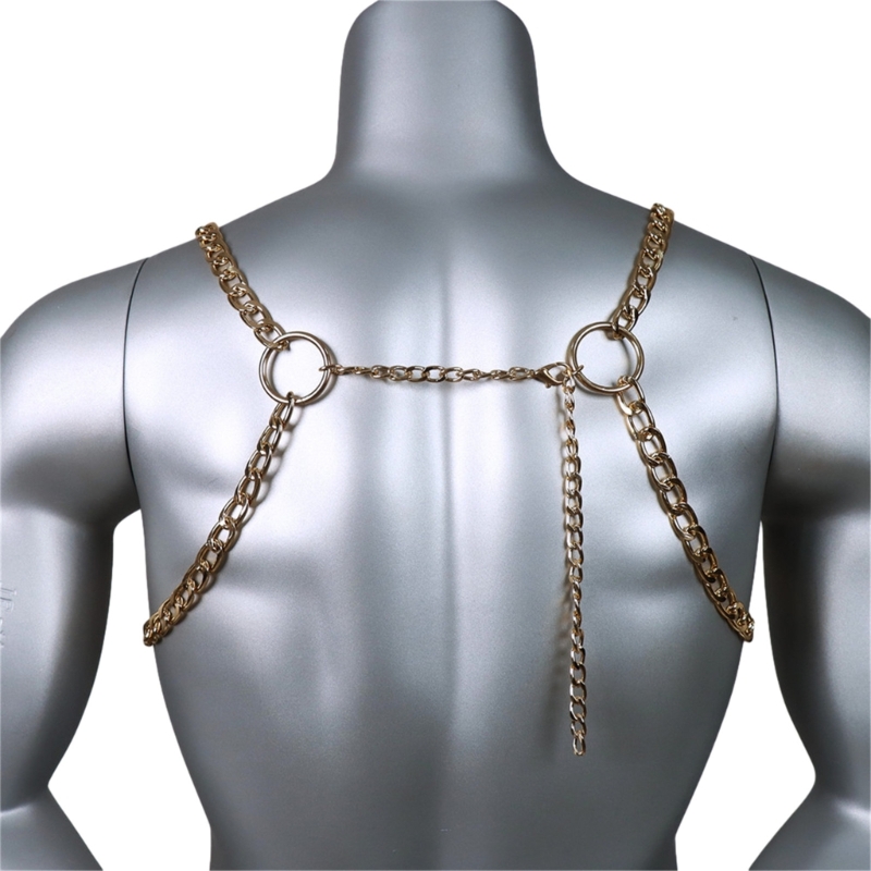 Men's Sexy Metal Body Chest Ch - Body Jewelry Men review and price