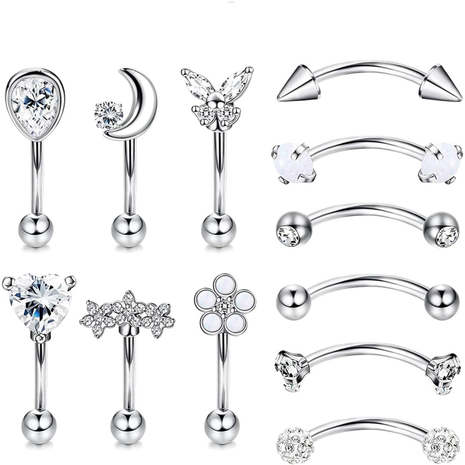 Bobisty 1PC Stainless Steel Cu - Eyebrow Curved Barbell review and price