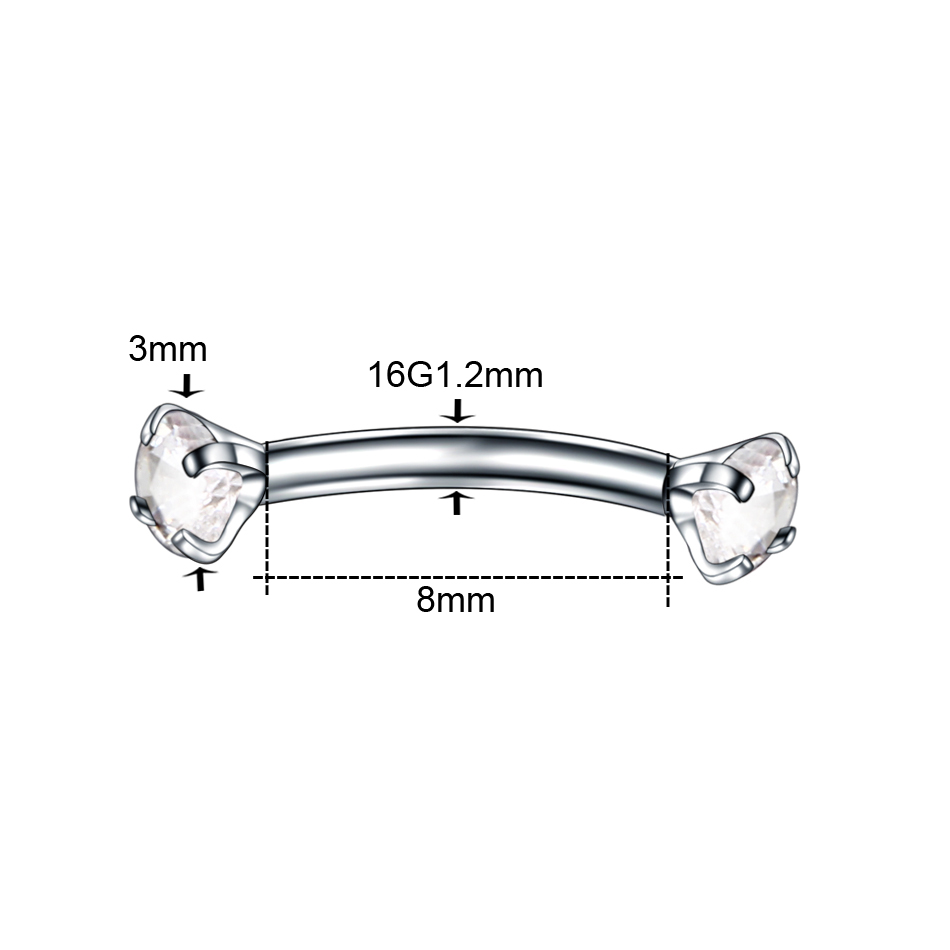 1PC Steel Curved Barbell Pierc - Eyebrow Curved Barbell review and price