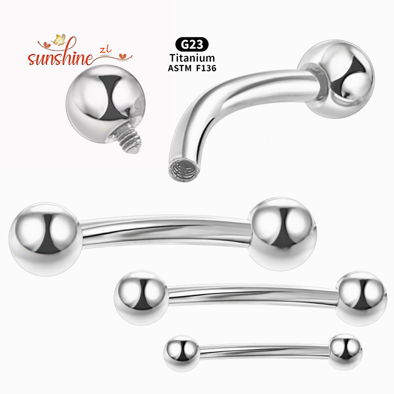2PCS Internal Thread G23 Titan - Eyebrow Curved Barbell review and price