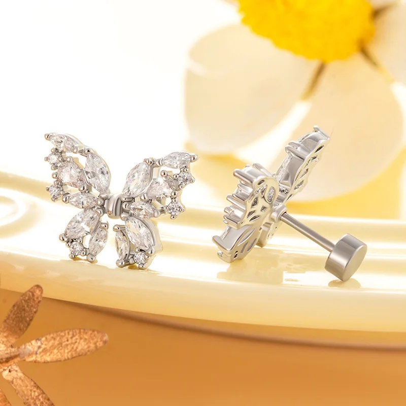 20G Crystal CZ Earring Stud, S - Body Jewelry Hypoallergenic review and price