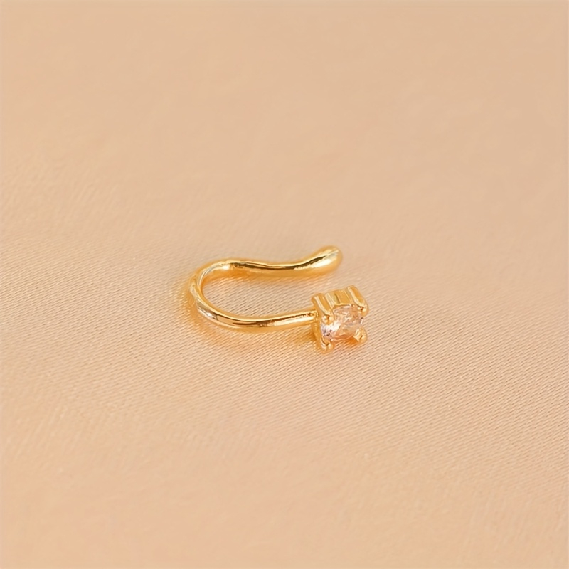 1-Piece Round Zircon Non Perfo - Body Jewelry Nose Studs review and price