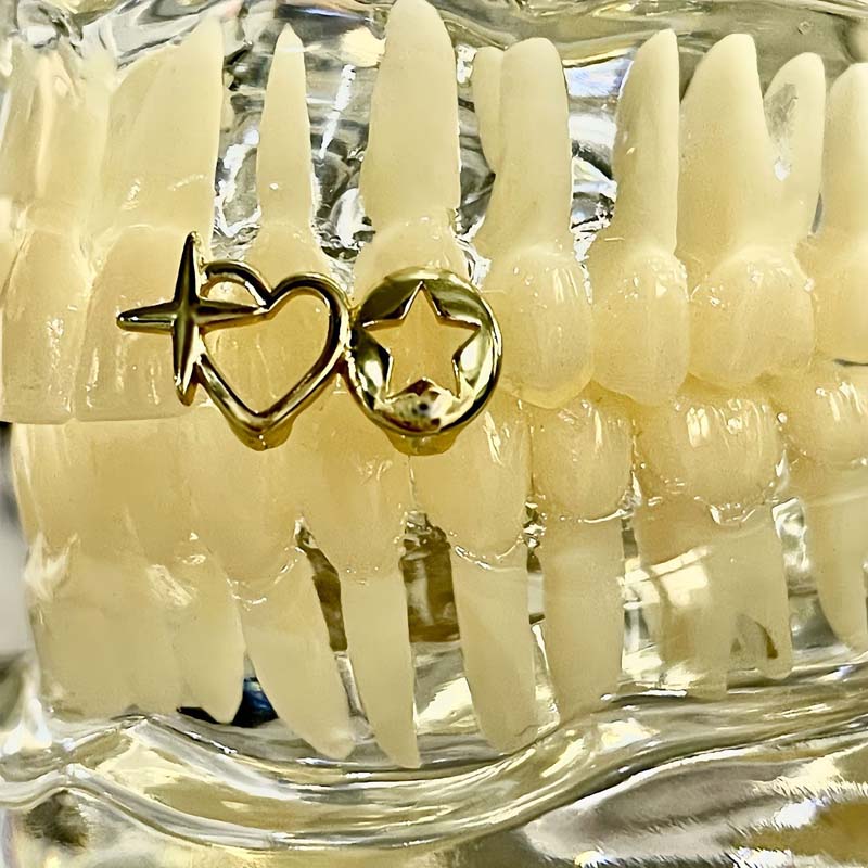 Punk Hip Hop Hollow Heart Teet - Body Jewelry Men review and price