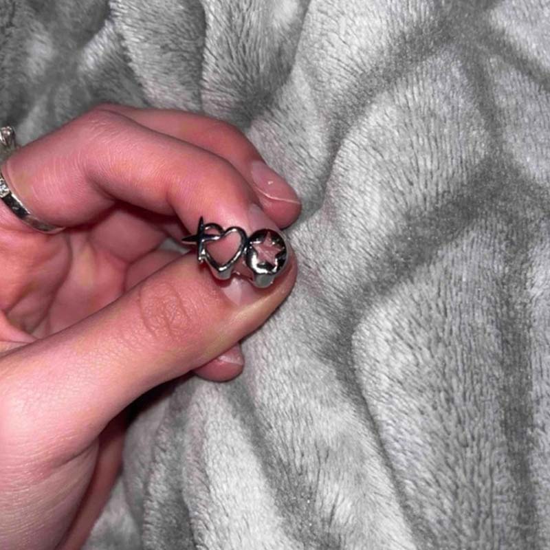 Punk Hip Hop Hollow Heart Teet - Body Jewelry Men review and price