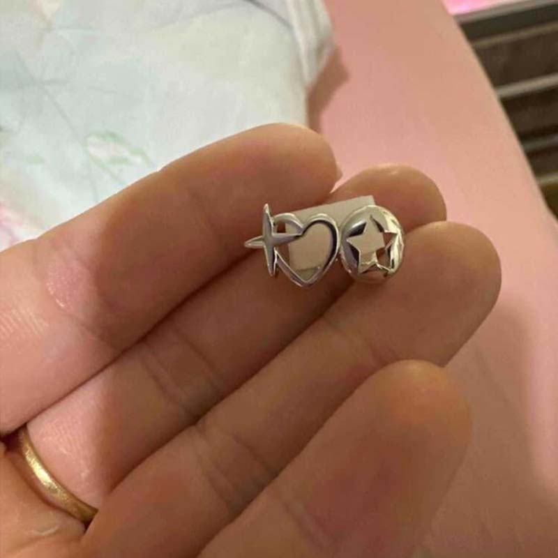 Punk Hip Hop Hollow Heart Teet - Body Jewelry Men review and price