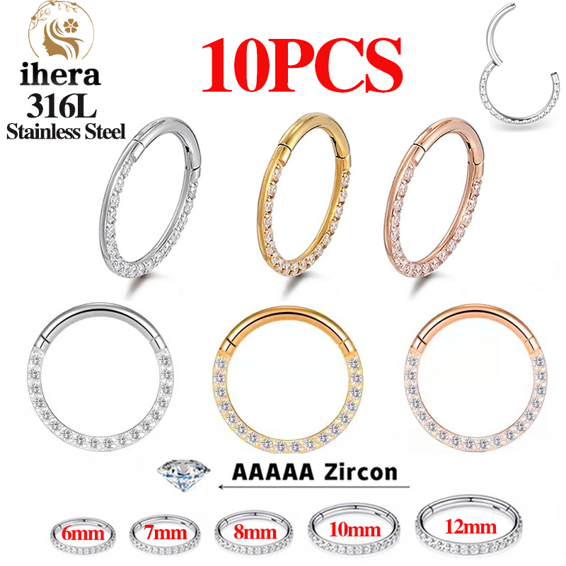1/10PCS Stainless Steel Nose R - Body Jewelry Nose Studs review and price