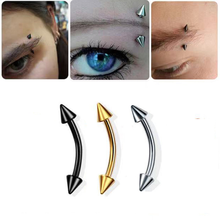 2Piece Titanium Steel Eyebrow  - Eyebrow Curved Barbell review and price