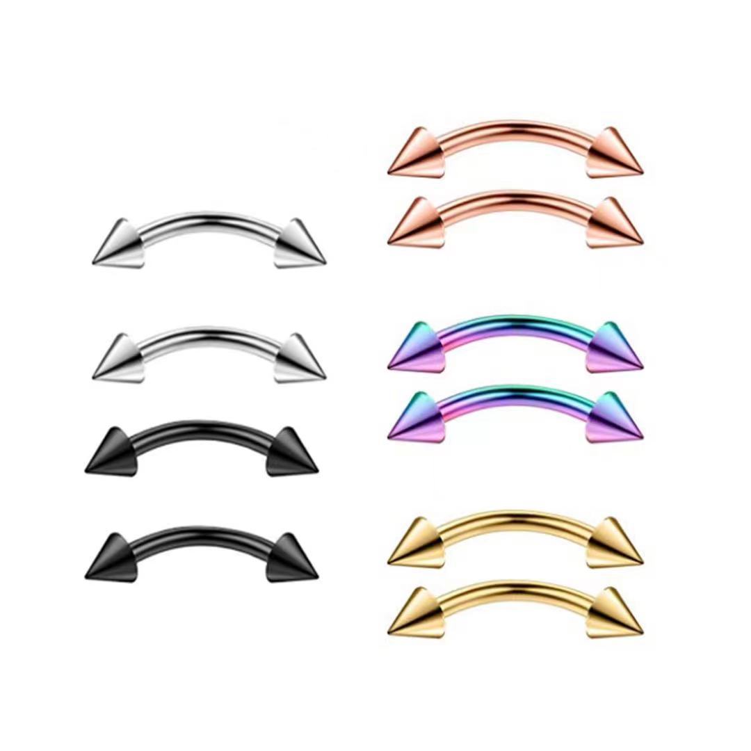 2Piece Titanium Steel Eyebrow  - Eyebrow Curved Barbell review and price