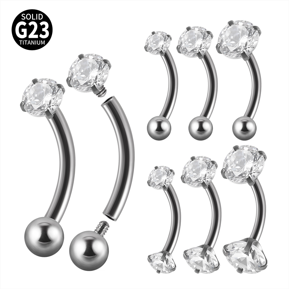 1PC G23 Titanium Eyebrow Barbe - Eyebrow Curved Barbell review and price