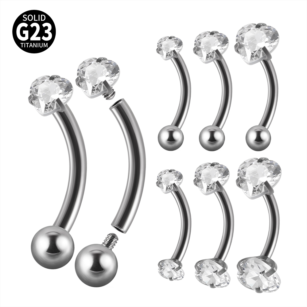1PC G23 Titanium Eyebrow Barbe - Eyebrow Curved Barbell review and price