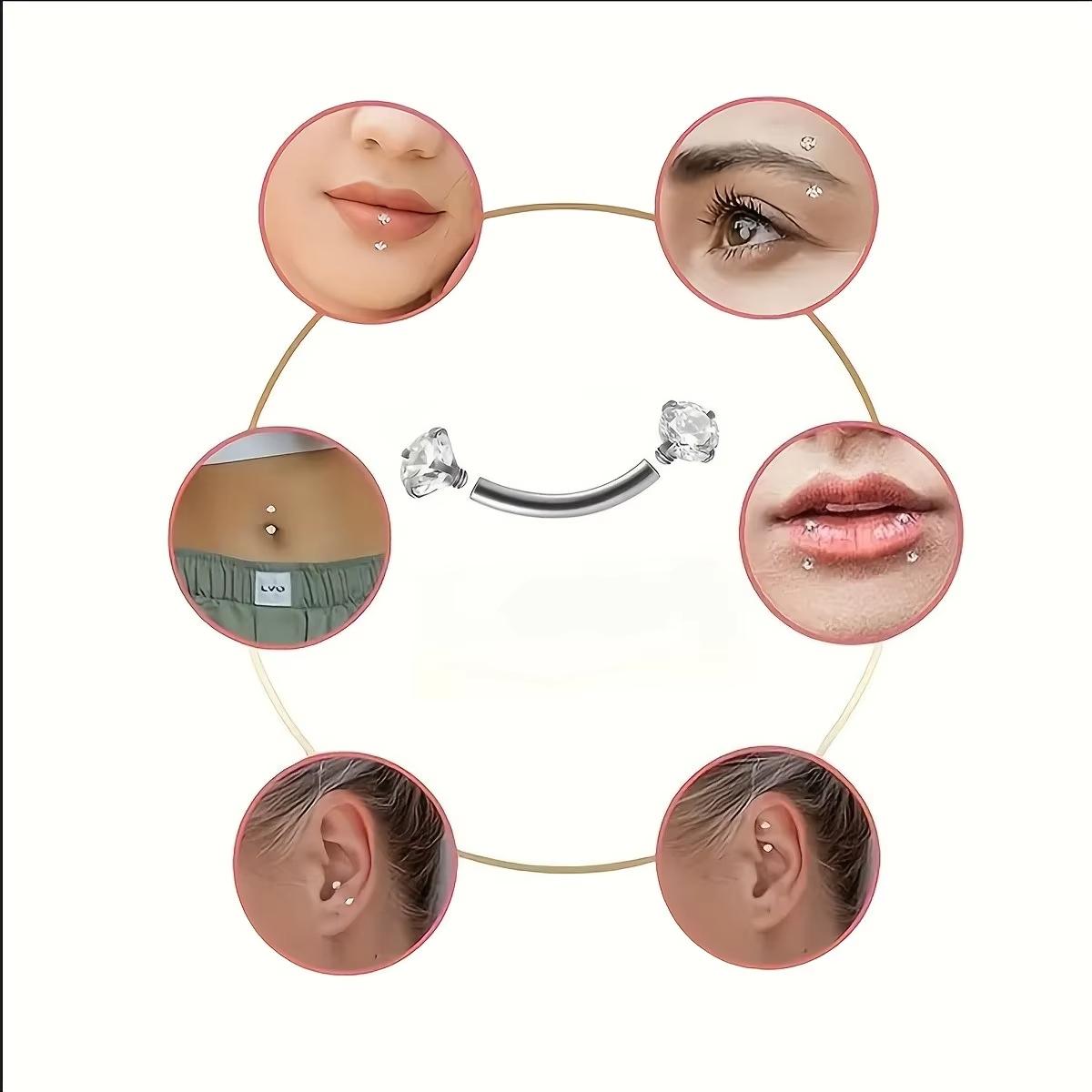 5pcs 16G Stainless Steel Eyebr - Eyebrow Curved Barbell review and price