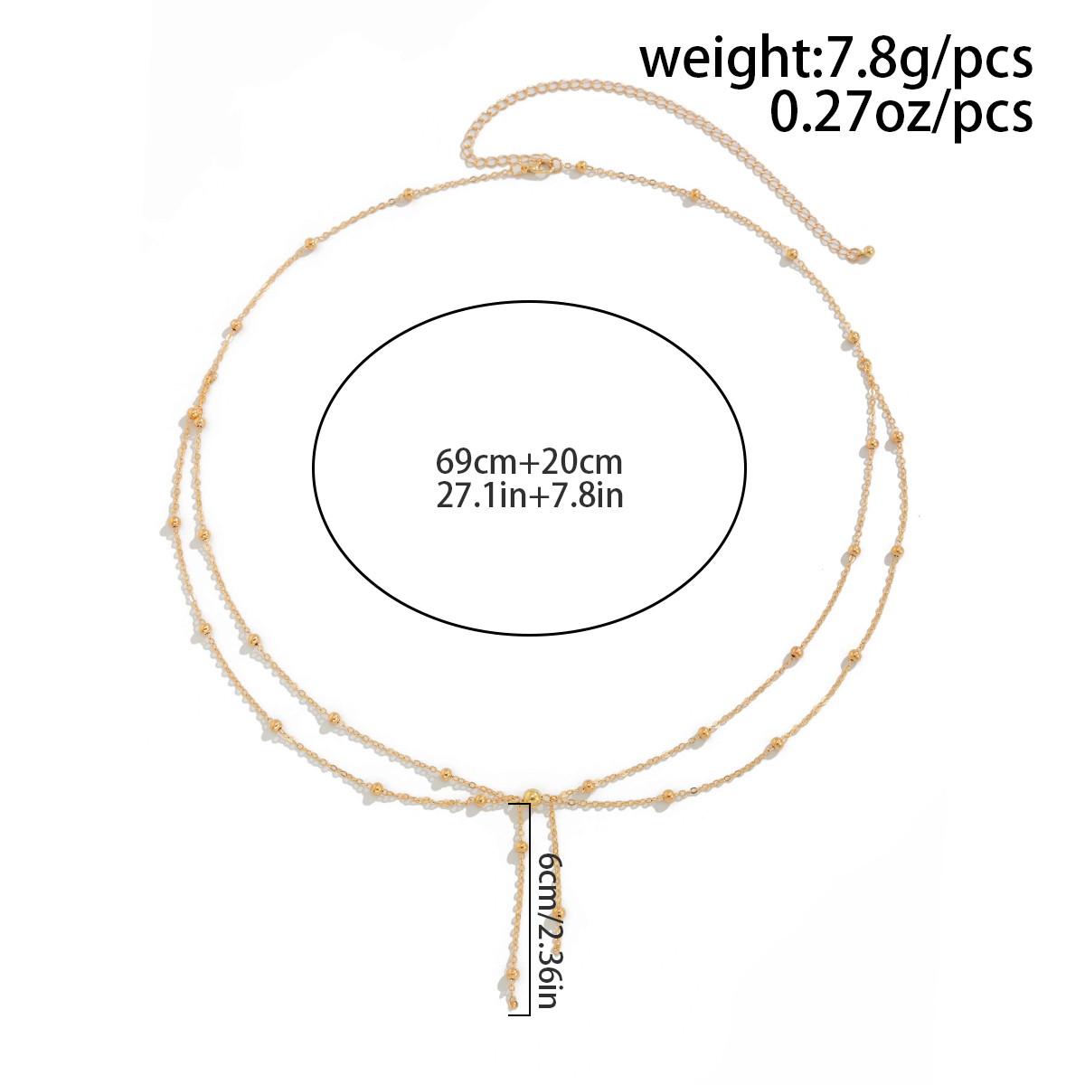 KunJoe Multilayer Gold Color T - Body Jewelry Chains review and price