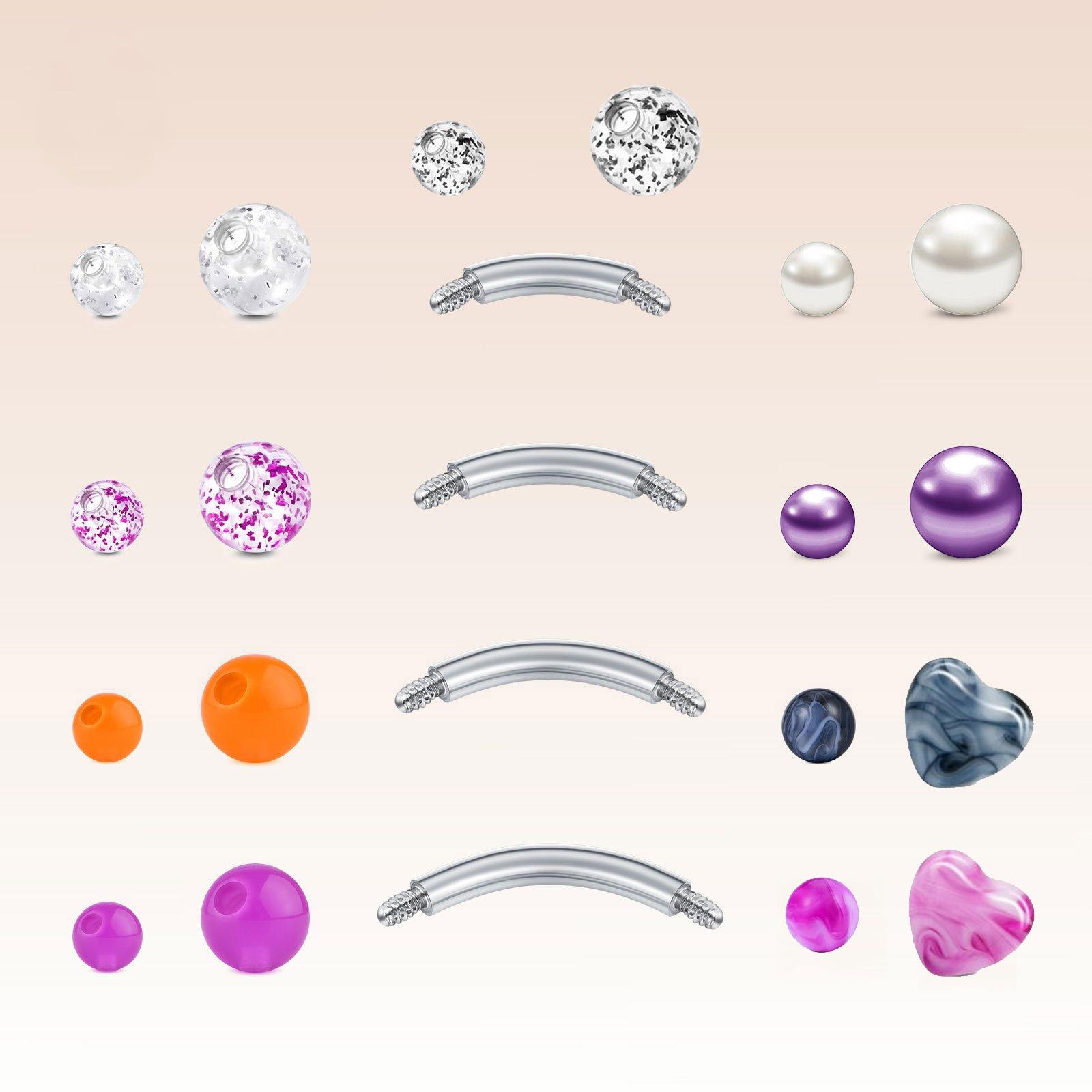 22pcs 14G Stainless Steel Nave - Body Jewelry Replacement Ball review and price
