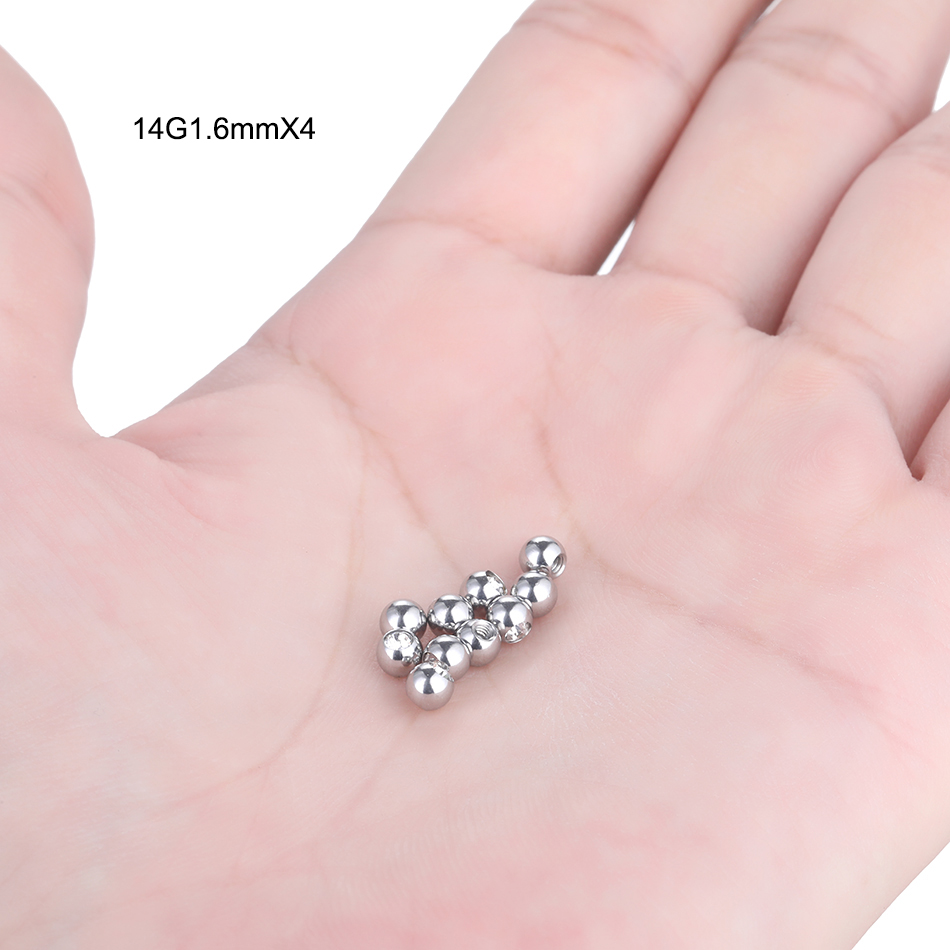 10PC Stainless Steel Screw Bal - Body Jewelry Replacement Ball review and price