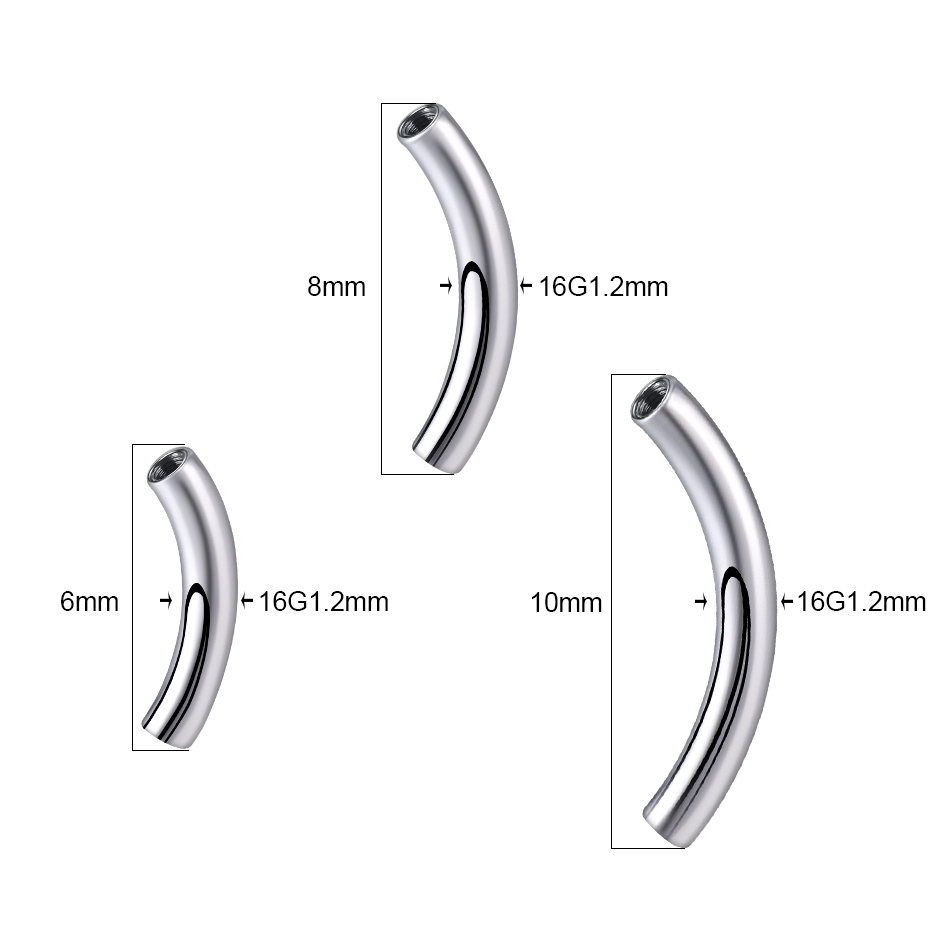 10Pcs/set G23 Titanium Interna - Eyebrow Curved Barbell review and price